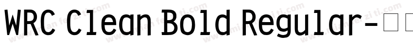 WRC Clean Bold Regular字体转换